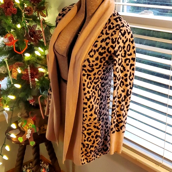 100% cotton leopard print long cardigan - Picture 6 of 9